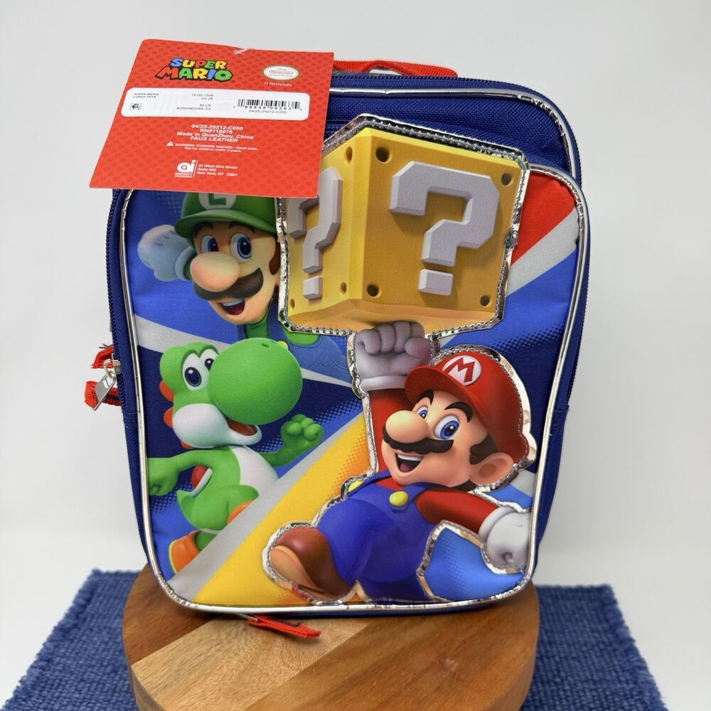 Mario Brothers Insulated Lunch Bag NWT